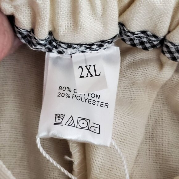 Komili Womens Wide Leg Palazzo Beige Pants Size Asian 2XL Dress Pants - Picture 11 of 12